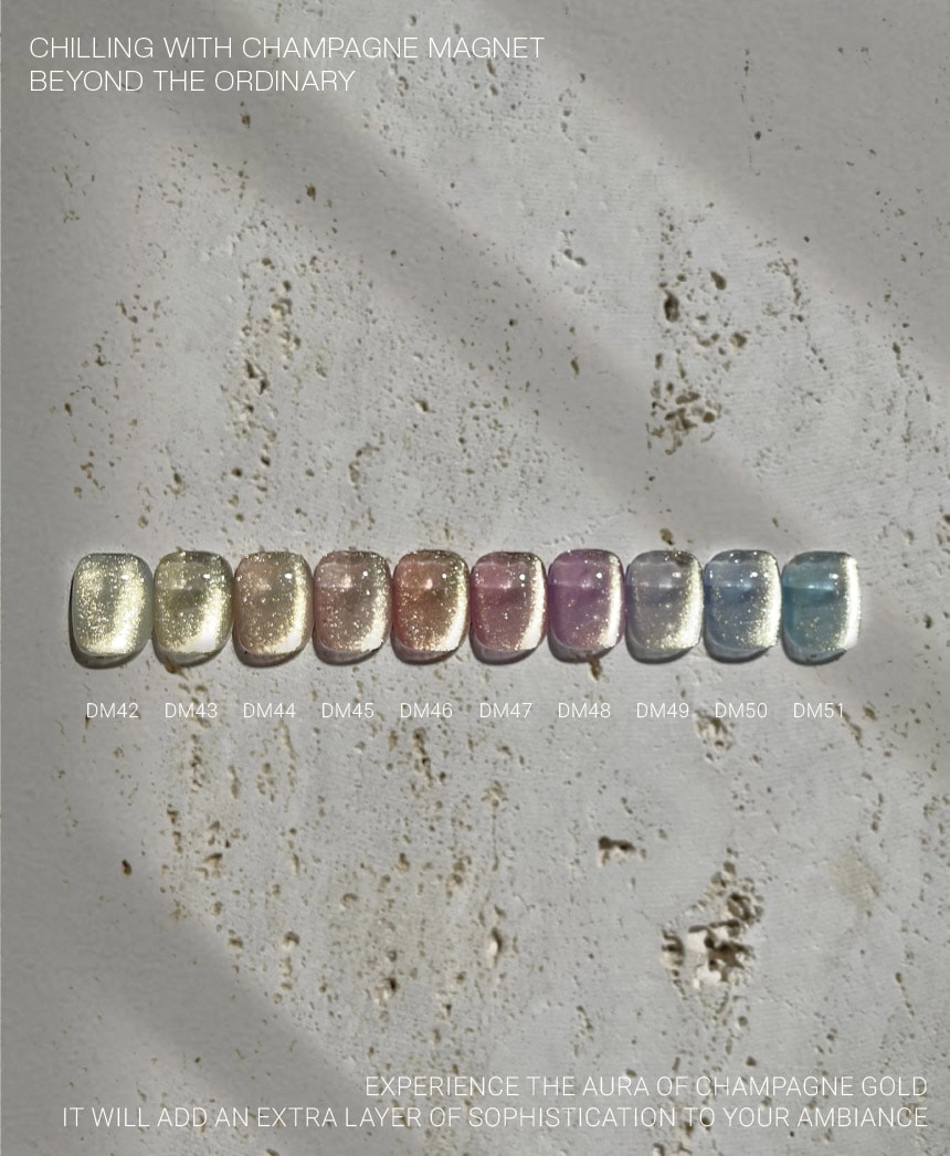[DVOK] 【CHILLING】 10色 セット / スパークリングゴールド / シャンパンゴールドマグネットネイルコレクション