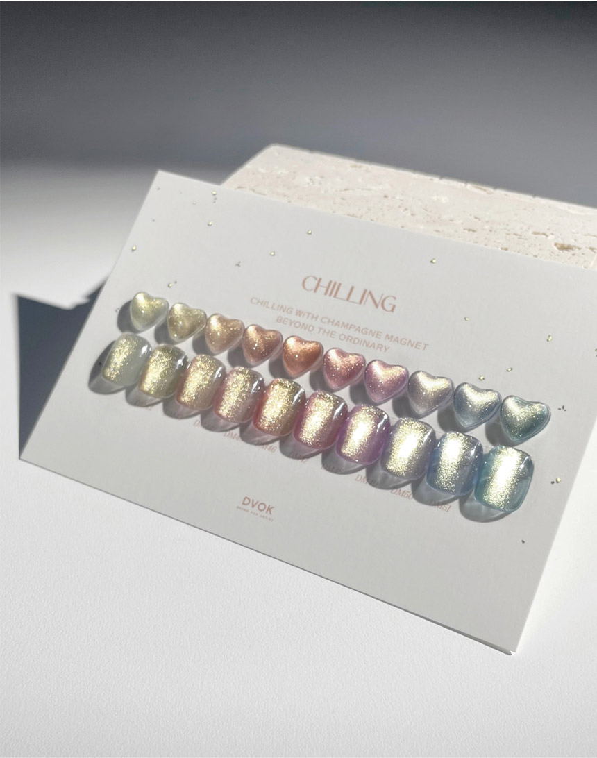 [DVOK] 【CHILLING】 10色 セット / スパークリングゴールド / シャンパンゴールドマグネットネイルコレクション