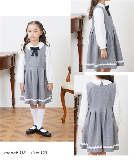 フォーマルセット・ドレス 卒園 入学 フォーマルスーツ3点セット ボレロ+長袖ワンピース+コサージュ 女の子 フォーマルセット・ドレス 卒園 入学 フォーマルスーツ3点セット ボレロ+長袖ワンピース+コサージュ 女の子