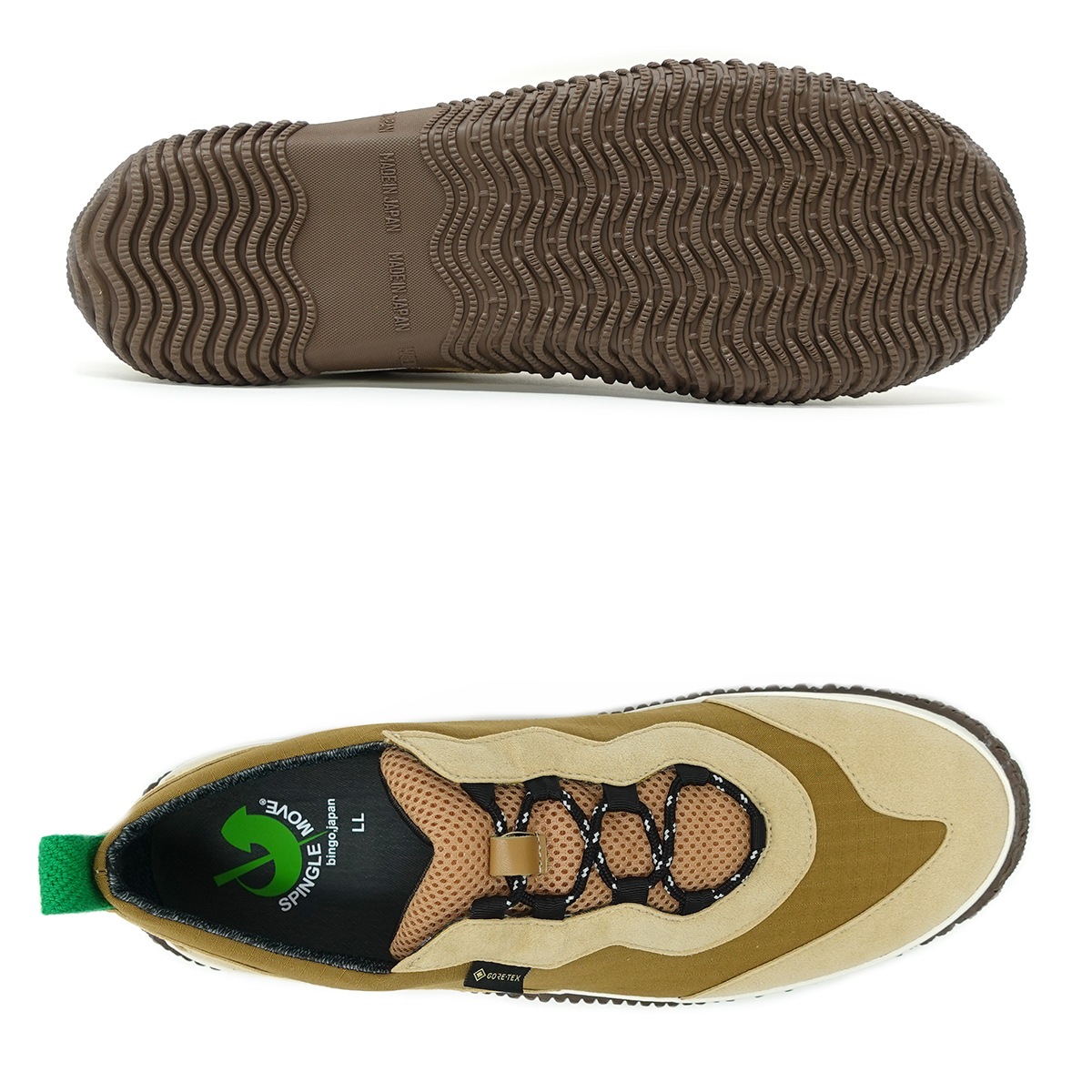 スニーカー ローカット メンズ SPM-618 Beige ベージュ GORE-TEX ゴアテックス 防水 透湿 スピングルムーヴ