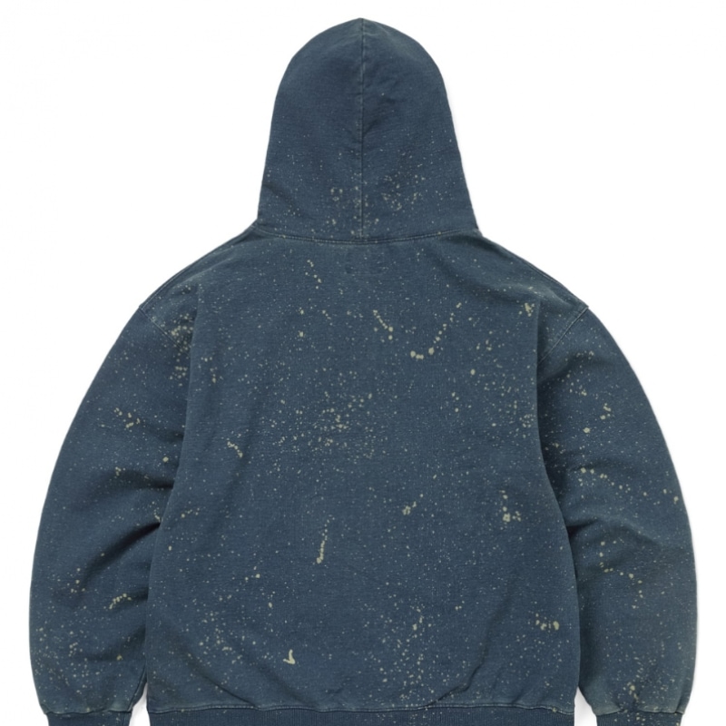 ディス・イズ・ネヴァー・ザット・インディゴ染めジップアップパーカーブルー ディス・イズ・ネヴァー・ザット・インディゴ染めジップアップパーカーブルー