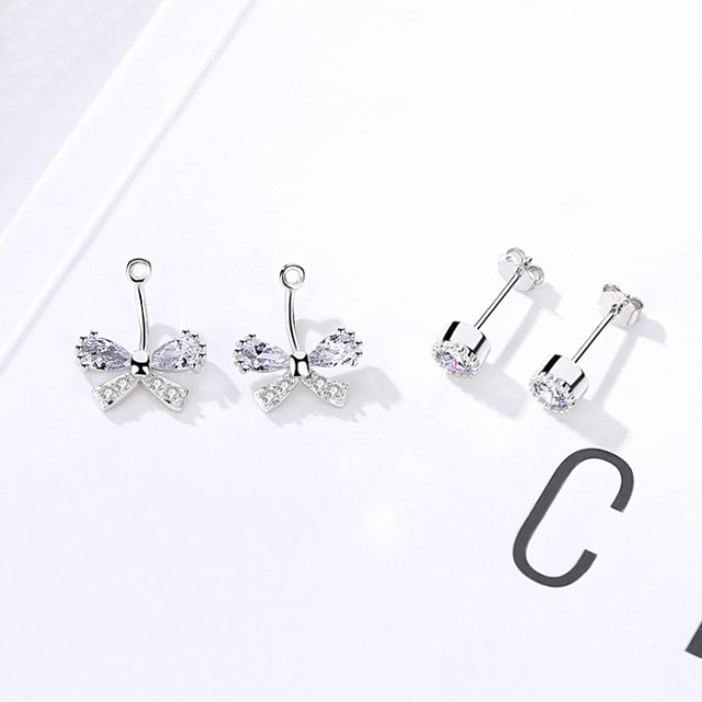 【短納期】リボンピアス アレルギー対応 リボンモチーフ バックキャッチピアス レディース 金属アレルギー シルバー925 プレゼント 女性 ピンクゴールド プラチナ クリスマス_fs