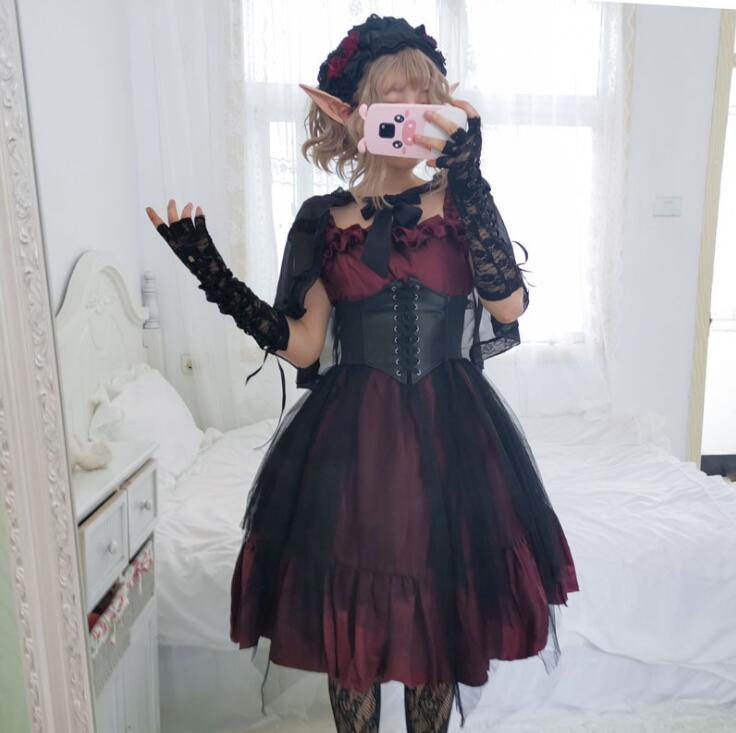 ゴシックロリータワンピース ジャンパースカート レディース 無地 チュール ショート丈 ロング丈 ゴスロリ 魔女コスプレ コスチューム ロリータファション ハロウィン イベント パーティー 学園祭 4 ゴシックロリータワンピース ジャンパースカート レディース 無地 チュール ショート丈 ロング丈 ゴスロリ 魔女コスプレ コスチューム ロリータファション ハロウィン イベント パーティー 学園祭 4