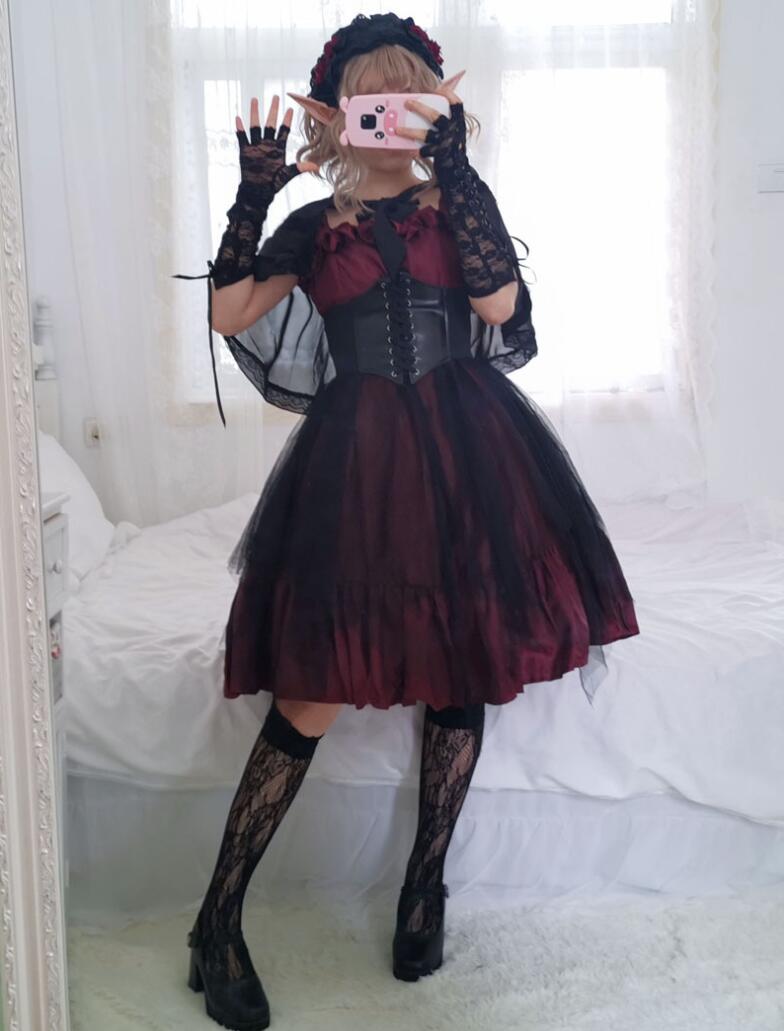 ゴシックロリータワンピース ジャンパースカート レディース 無地 チュール ショート丈 ロング丈 ゴスロリ 魔女コスプレ コスチューム ロリータファション ハロウィン イベント パーティー 学園祭 4 ゴシックロリータワンピース ジャンパースカート レディース 無地 チュール ショート丈 ロング丈 ゴスロリ 魔女コスプレ コスチューム ロリータファション ハロウィン イベント パーティー 学園祭 4