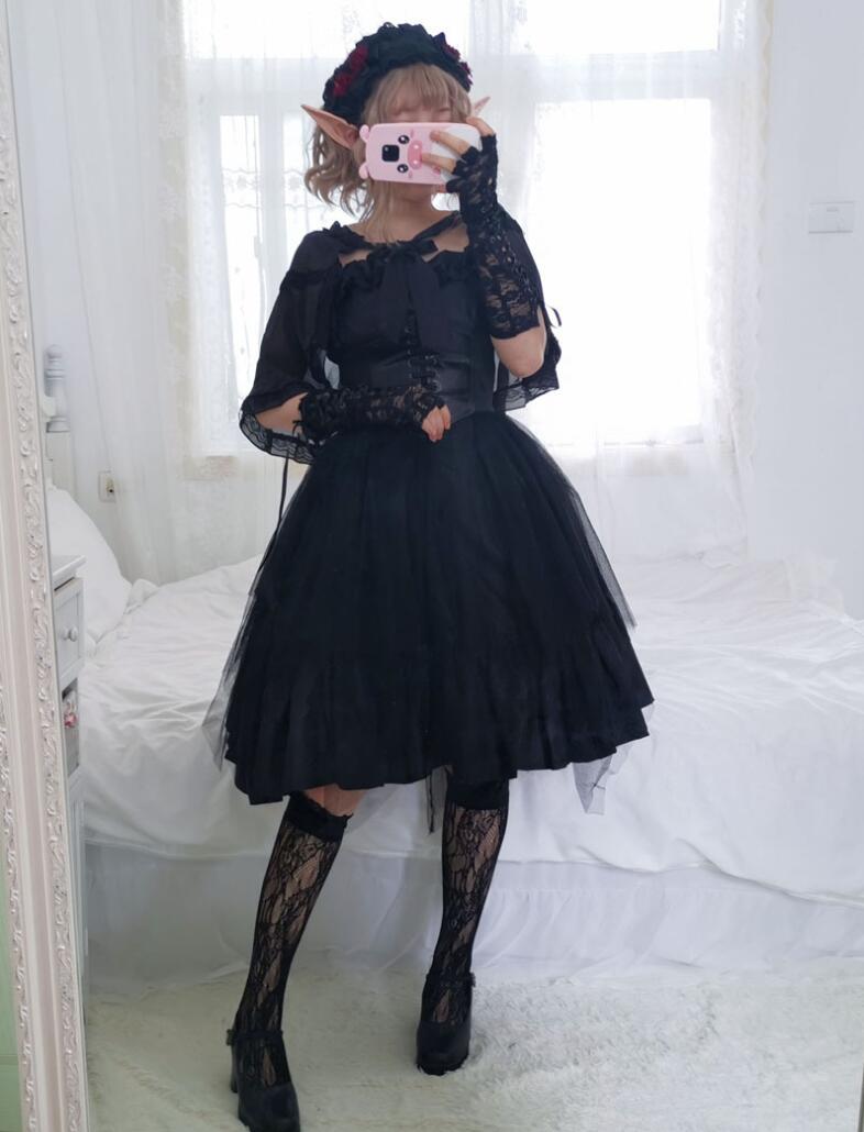 ゴシックロリータワンピース ジャンパースカート レディース 無地 チュール ショート丈 ロング丈 ゴスロリ 魔女コスプレ コスチューム ロリータファション ハロウィン イベント パーティー 学園祭 4 ゴシックロリータワンピース ジャンパースカート レディース 無地 チュール ショート丈 ロング丈 ゴスロリ 魔女コスプレ コスチューム ロリータファション ハロウィン イベント パーティー 学園祭 4