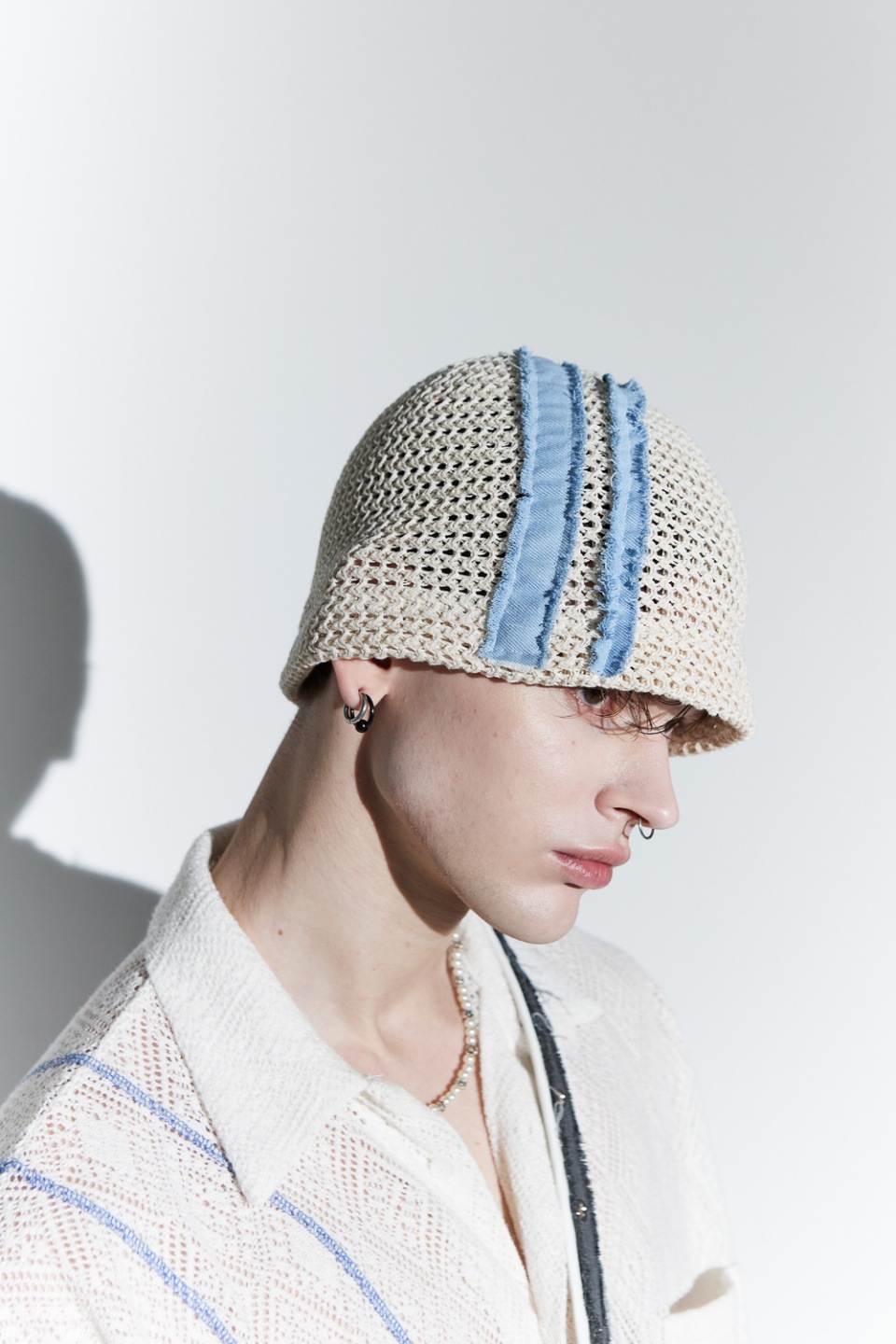 【RSSC】 DENIM PATCHED BEANIE : IVORY 【RSSC】 DENIM PATCHED BEANIE : IVORY