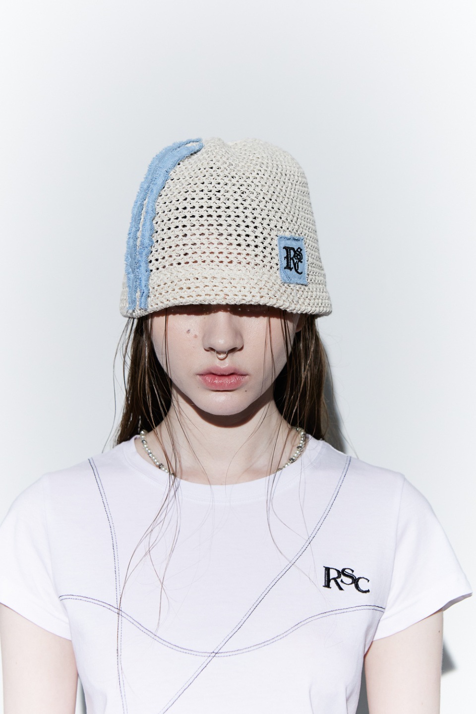 【RSSC】 DENIM PATCHED BEANIE : IVORY 【RSSC】 DENIM PATCHED BEANIE : IVORY