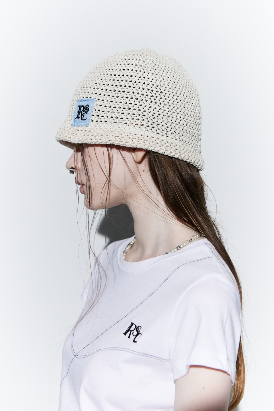 【RSSC】 DENIM PATCHED BEANIE : IVORY 【RSSC】 DENIM PATCHED BEANIE : IVORY