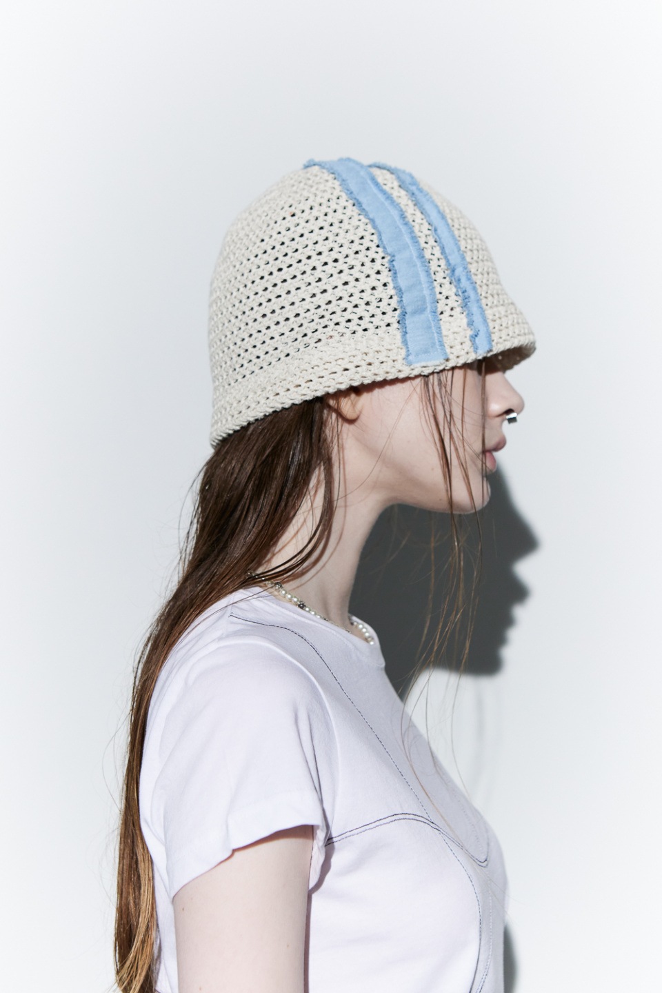 【RSSC】 DENIM PATCHED BEANIE : IVORY 【RSSC】 DENIM PATCHED BEANIE : IVORY