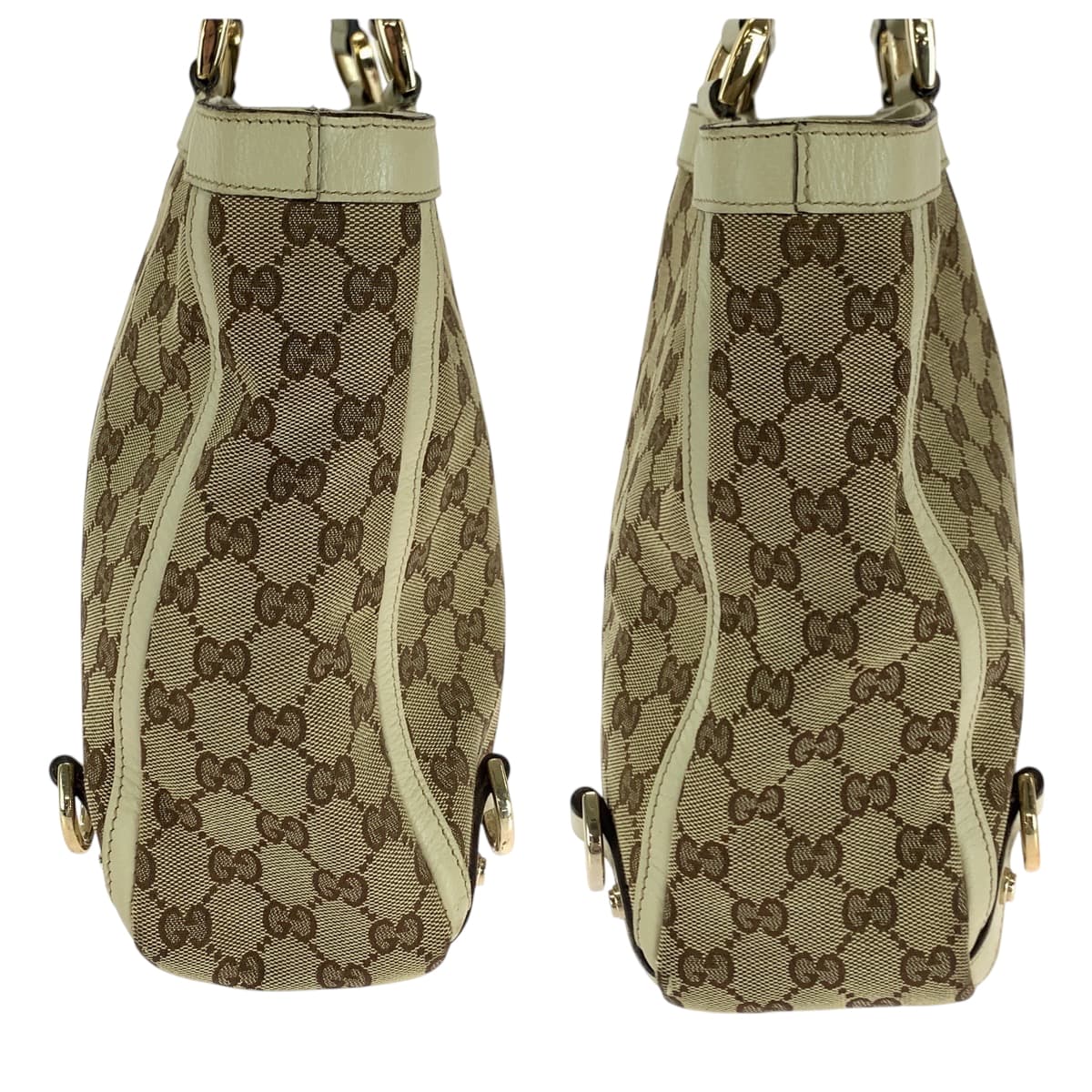 ベージュ アイボリー ゴールド金具 GGキャンバス 170004 トートバッグ ハンドバッグ レディース 501449