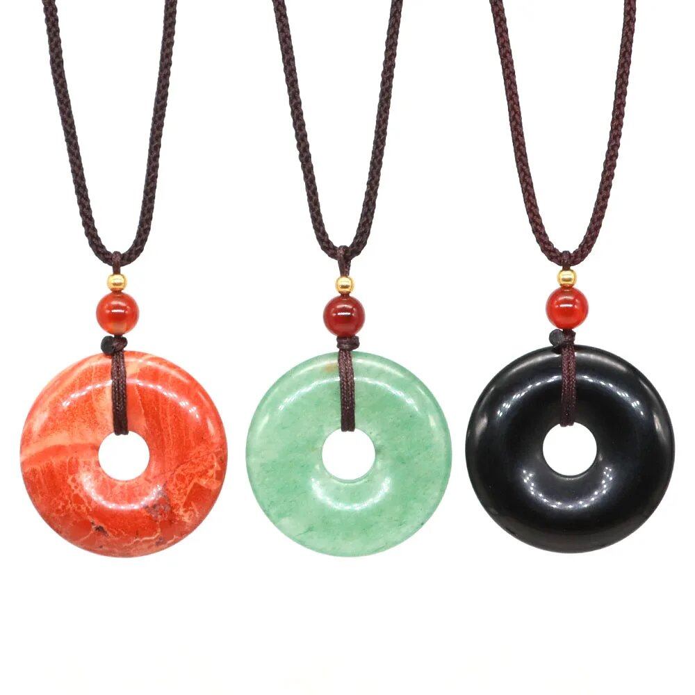 30mm 円形ドーナツ型 ヒーリングクリスタルペンダントネックレス 天然オブシディアンストーン お守りコインチャーム 幸運のドーナツ プロテクションジュエリー ギフト 色:ウォーターメロン 商品 30mm 円形ドーナツ型 ヒーリングクリスタルペンダントネックレス 天然オブシディアンストーン お守りコインチャーム 幸運のドーナツ プロテクションジュエリー ギフト 色:ウォーターメロン 商品
