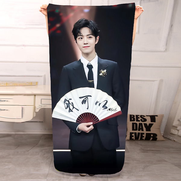 Qoo10] 中国俳優グッズ バスタオル 肖戦 シャオ