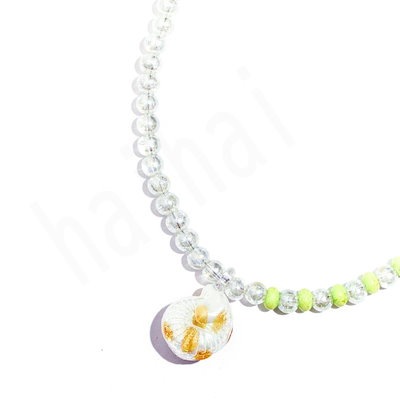 【NIRO SERENDIPITY】 MARBLE GLASS HEART NECKLACE▲SKZ着用 スキズ着用 [NIRO] MARBLE GLASS HEART PEARL NECKLACE #102
