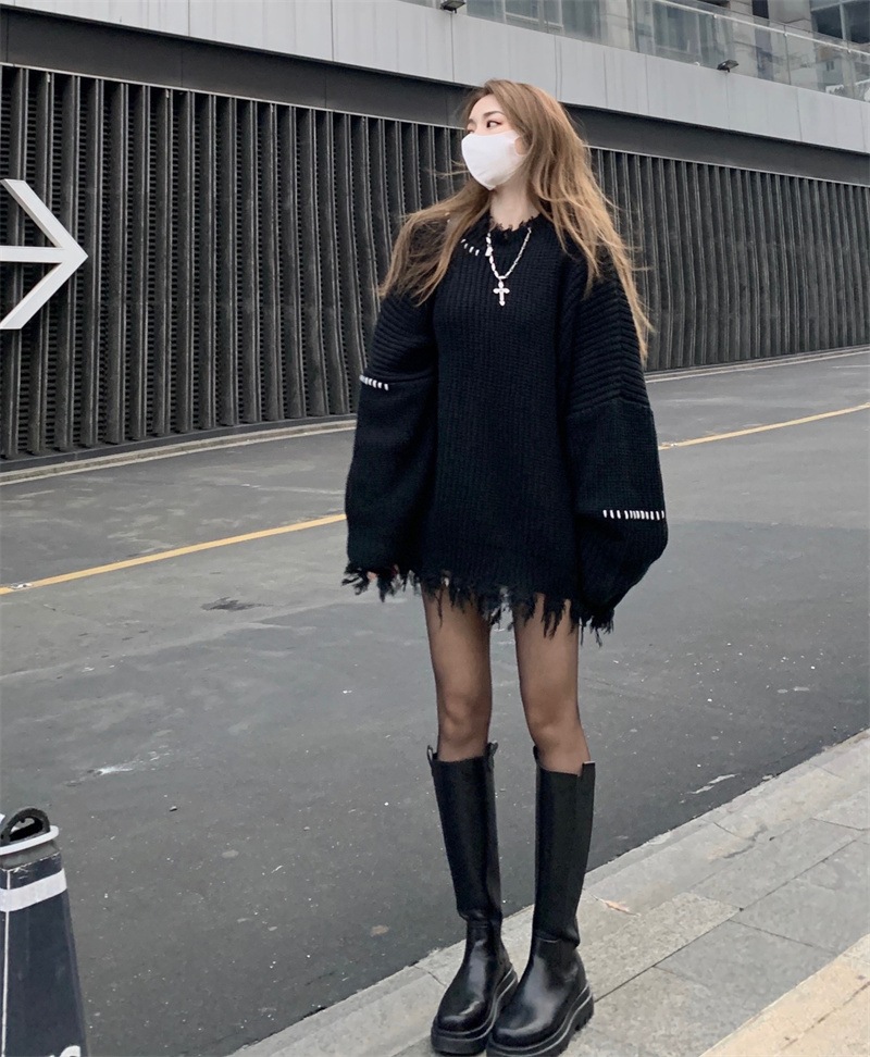 トップス 袖あり 長袖 ボリューム袖 ラウンドネック ワイド ニット カジュアル 大人 おしゃれ mdprevattcaulkingandwaterproofing.com