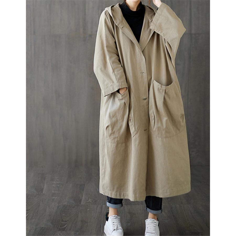 トレンチコート レディース ライトコート アウター ロング フード付き 一部 きれいめ オーバーサイズ 秋冬 カジュアル ファッション おしゃれ トレンチコート レディース ライトコート アウター ロング フード付き 一部 きれいめ オーバーサイズ 秋冬 カジュアル ファッション おしゃれ