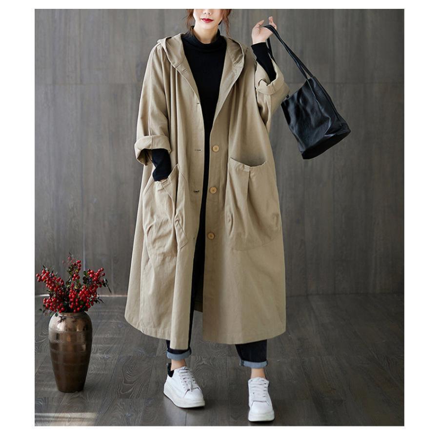 トレンチコート レディース ライトコート アウター ロング フード付き 一部 きれいめ オーバーサイズ 秋冬 カジュアル ファッション おしゃれ トレンチコート レディース ライトコート アウター ロング フード付き 一部 きれいめ オーバーサイズ 秋冬 カジュアル ファッション おしゃれ
