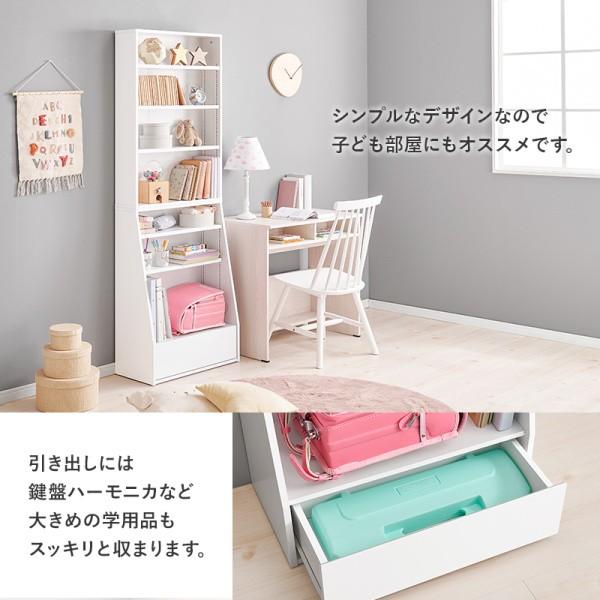 ハイタイプ ブックラック 幅60cm スライドレール引き出し 可動棚5枚 収納 本棚 書類 マガジン コミックラック リビング オープンシェルフ ハイタイプ ブックラック 幅60cm スライドレール引き出し 可動棚5枚 収納 本棚 書類 マガジン コミックラック リビング オープンシェルフ