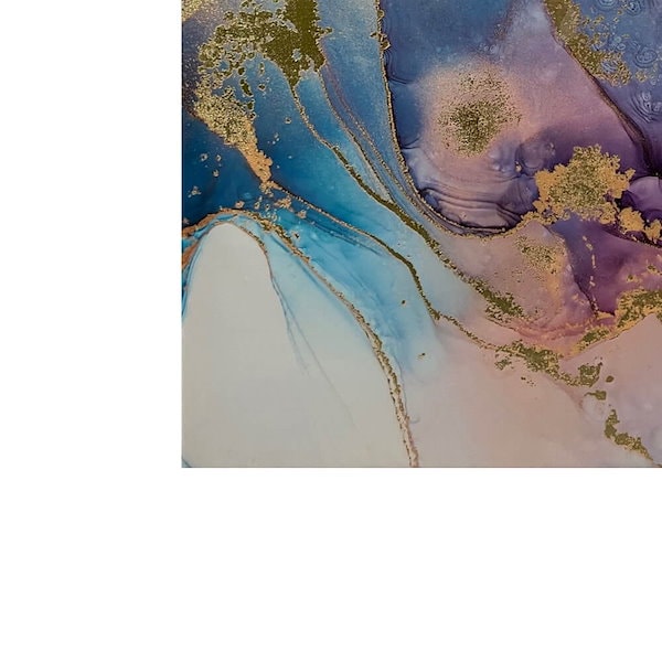 キャンバスアートLuce ルーチェ mixture of blue and purple paints アブストラクト モダンアート 抽象画 600×800mm AFCA04 Ｌｕｃｅ Ｃａｎｖａｓ Ａｒｔ（ルーチェ キャンバスアート