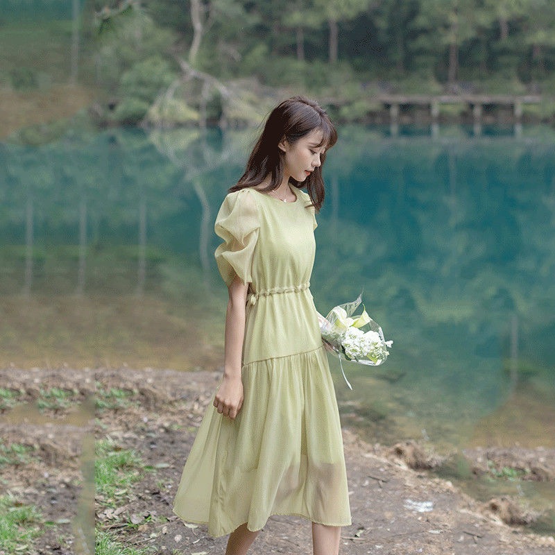 パフスリーブシフォングリーンドレスレディースハイエンド2025サマースモールティーブレイクスカート 母の日-0009219水着ワンピースuvカットパーカー パフスリーブシフォングリーンドレスレディースハイエンド2025サマースモールティーブレイクスカート 母の日-0009219水着ワンピースuvカットパーカー