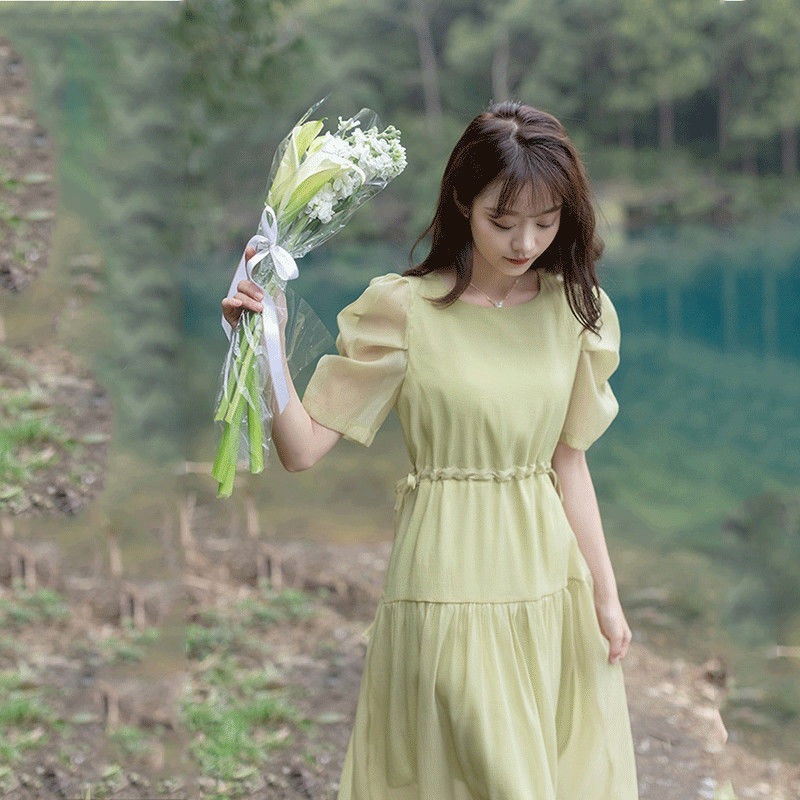 パフスリーブシフォングリーンドレスレディースハイエンド2025サマースモールティーブレイクスカート 母の日-0009219水着ワンピースuvカットパーカー パフスリーブシフォングリーンドレスレディースハイエンド2025サマースモールティーブレイクスカート 母の日-0009219水着ワンピースuvカットパーカー