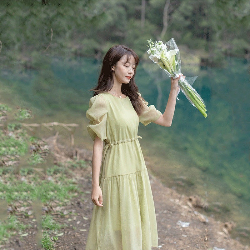 パフスリーブシフォングリーンドレスレディースハイエンド2025サマースモールティーブレイクスカート 母の日-0009219水着ワンピースuvカットパーカー パフスリーブシフォングリーンドレスレディースハイエンド2025サマースモールティーブレイクスカート 母の日-0009219水着ワンピースuvカットパーカー