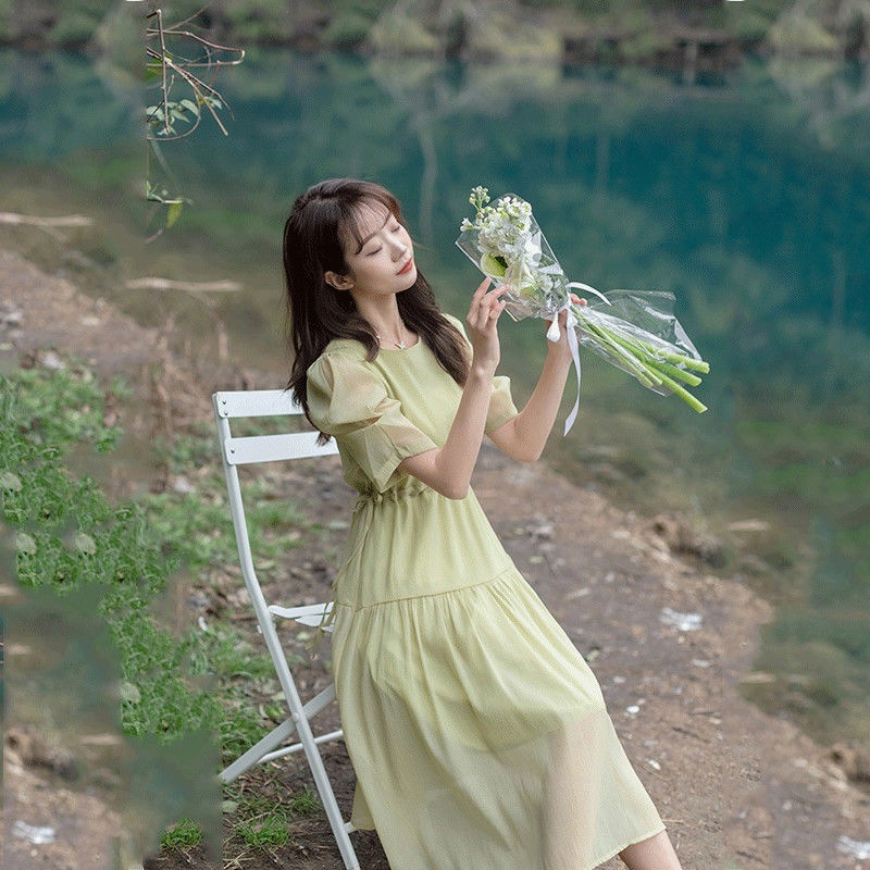 パフスリーブシフォングリーンドレスレディースハイエンド2025サマースモールティーブレイクスカート 母の日-0009219水着ワンピースuvカットパーカー パフスリーブシフォングリーンドレスレディースハイエンド2025サマースモールティーブレイクスカート 母の日-0009219水着ワンピースuvカットパーカー