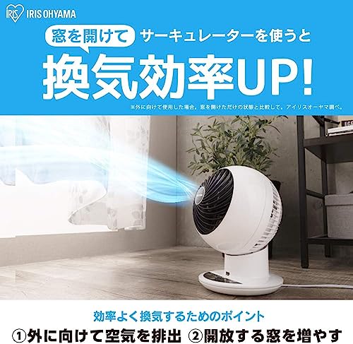 アイリスオーヤマ サーキュレーター アイ 静音 左右首振り 18畳 パワフル送風 PCF-SC15 ホワイト