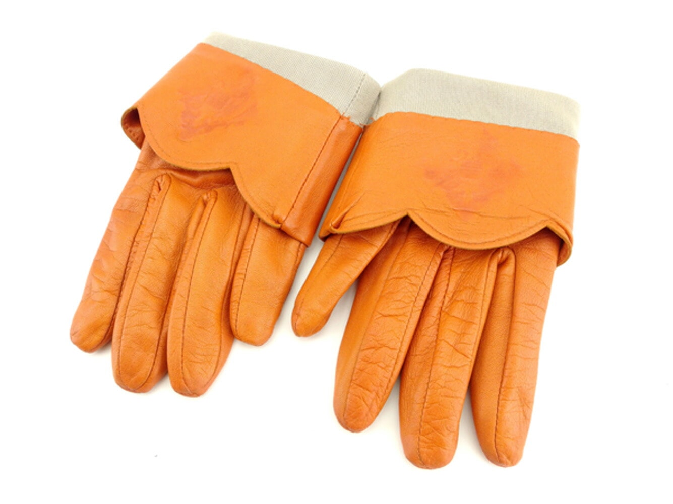 手袋 4Gロゴ オレンジ レディース 中古