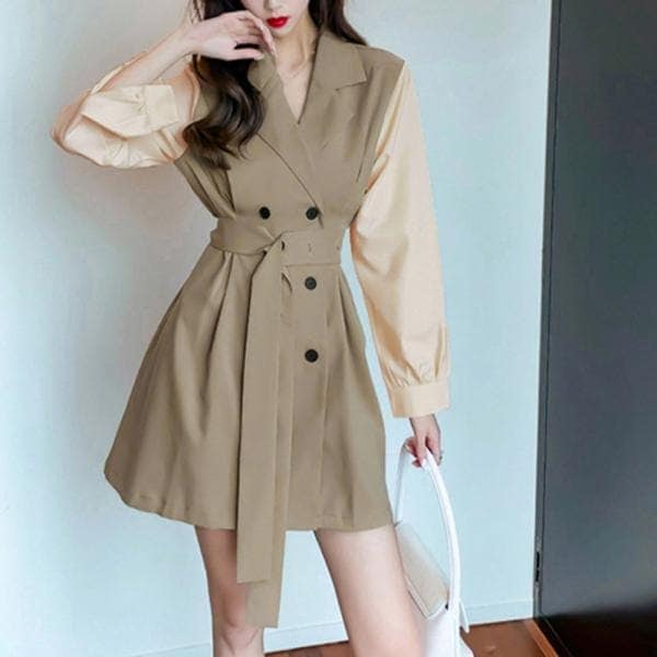 トレンチワンピースレディース春秋先行 トレンチワンピースレディース春秋先行
