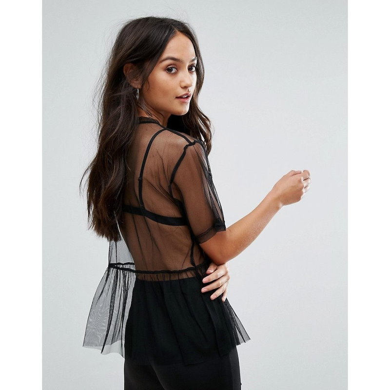 ラブアンドアザーシングス レディース トップス【Love & Other Things Mesh Peplum Top】Black mesh ラブアンドアザーシングス レディース トップス【Love & Other Things Mesh Peplum Top】Black mesh