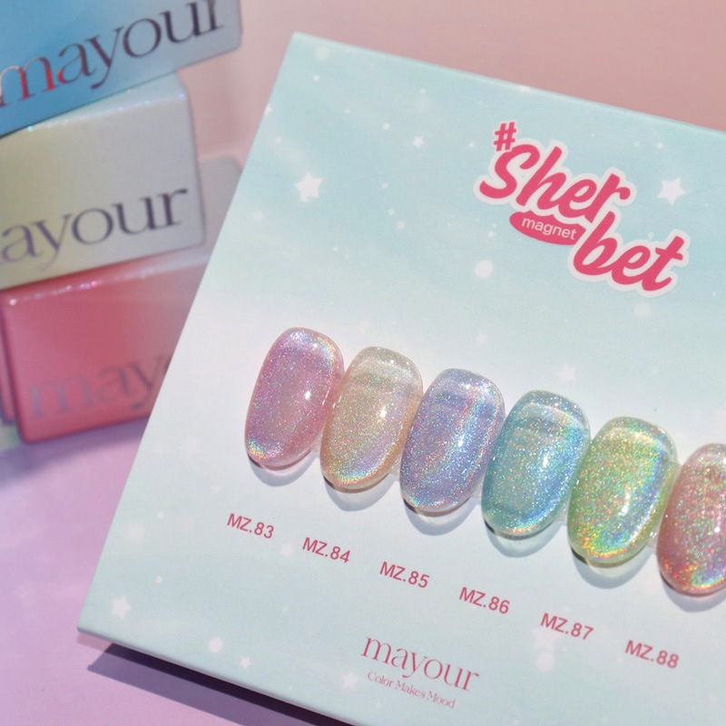 [mayour] 【Sherbet】 6色 セット / 【シャーベット】ホログラム マグネットジェル