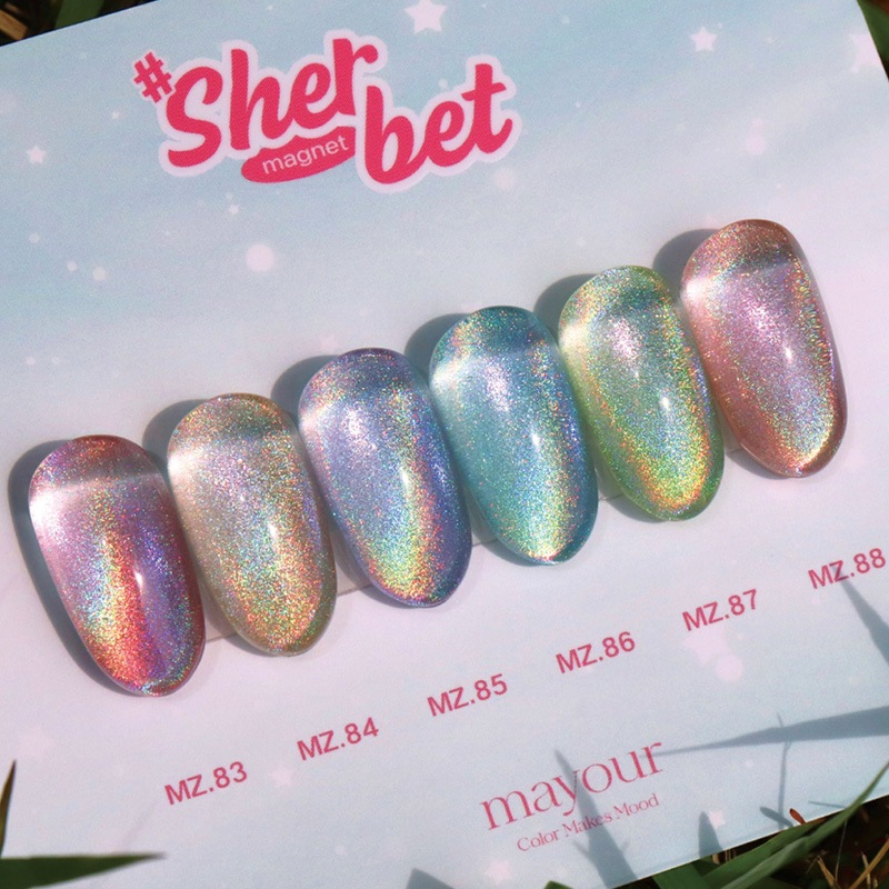 [mayour] 【Sherbet】 6色 セット / 【シャーベット】ホログラム マグネットジェル