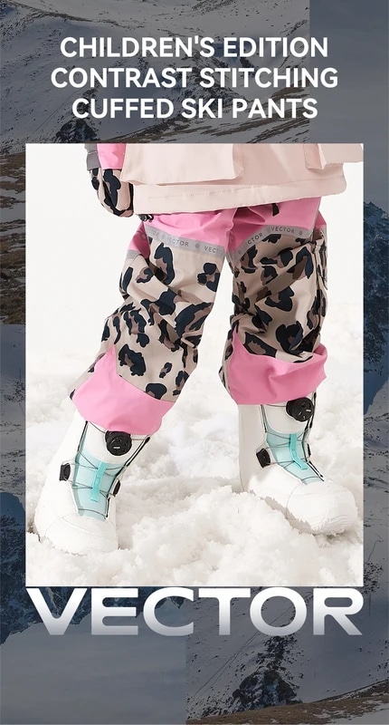 ベクトル冬のスキーパンツ子供屋外高品質防風防水暖かい雪冬スキースノーボードパンツ ベクトル冬のスキーパンツ子供屋外高品質防風防水暖かい雪冬スキースノーボードパンツ