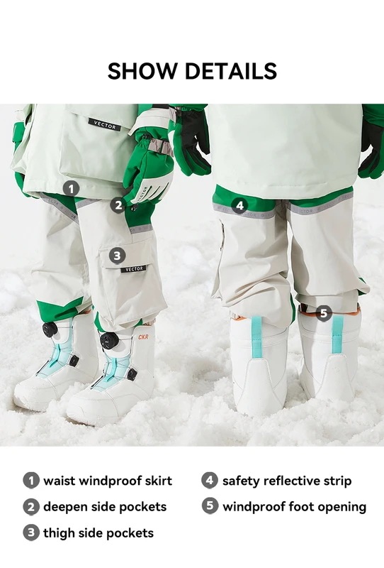ベクトル冬のスキーパンツ子供屋外高品質防風防水暖かい雪冬スキースノーボードパンツ ベクトル冬のスキーパンツ子供屋外高品質防風防水暖かい雪冬スキースノーボードパンツ