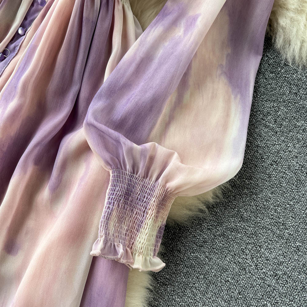 ワンピース レディース 夏 サマー 長袖 袖あり Vネック ドレス 紫 パープル エレガント フェミニン ハイウエスト Aラインスカート ロングスカート 可愛い 大人可愛い フェミニン エレガント お ワンピース レディース 夏 サマー 長袖 袖あり Vネック ドレス 紫 パープル エレガント フェミニン ハイウエスト Aラインスカート ロングスカート 可愛い 大人可愛い フェミニン エレガント お