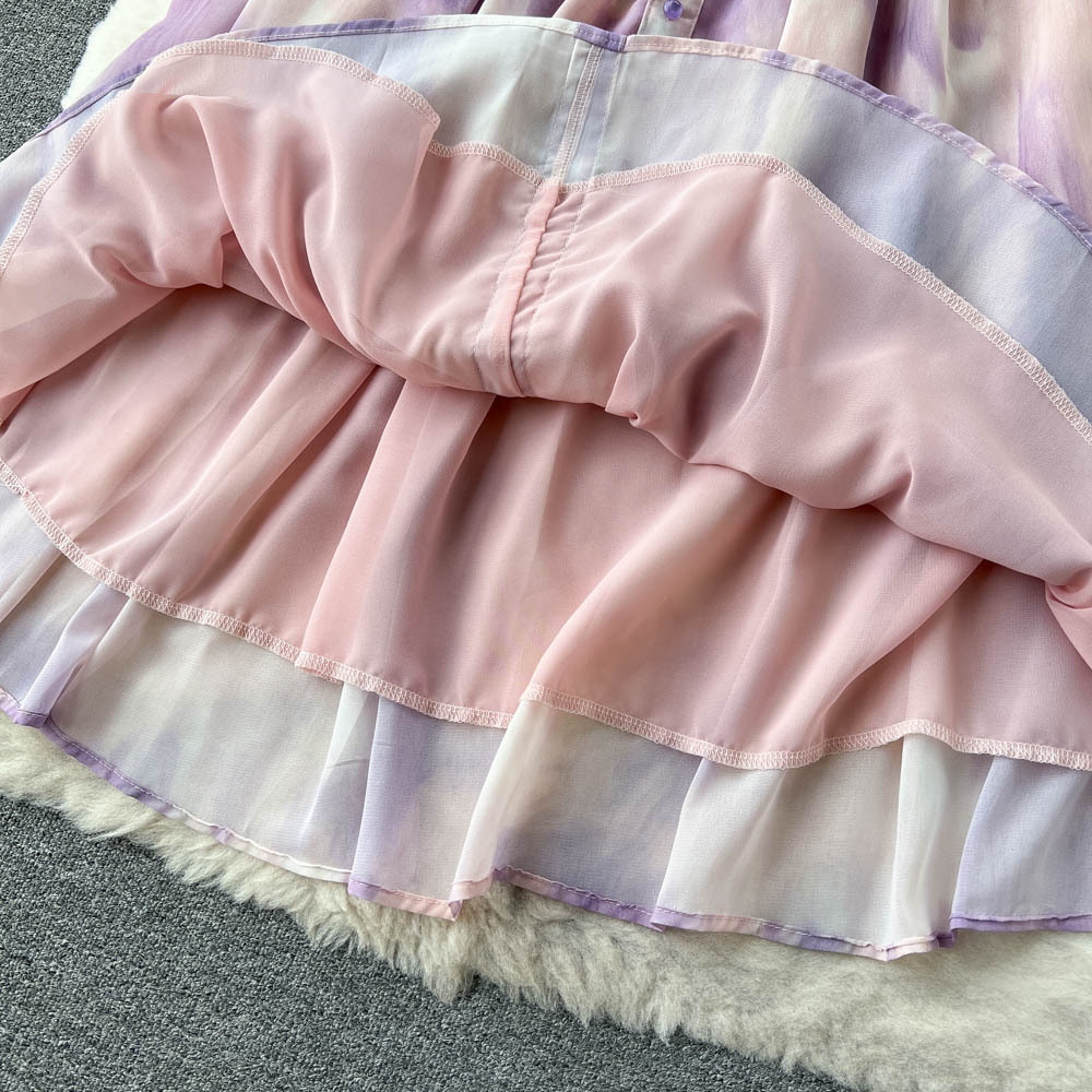 ワンピース レディース 夏 サマー 長袖 袖あり Vネック ドレス 紫 パープル エレガント フェミニン ハイウエスト Aラインスカート ロングスカート 可愛い 大人可愛い フェミニン エレガント お ワンピース レディース 夏 サマー 長袖 袖あり Vネック ドレス 紫 パープル エレガント フェミニン ハイウエスト Aラインスカート ロングスカート 可愛い 大人可愛い フェミニン エレガント お