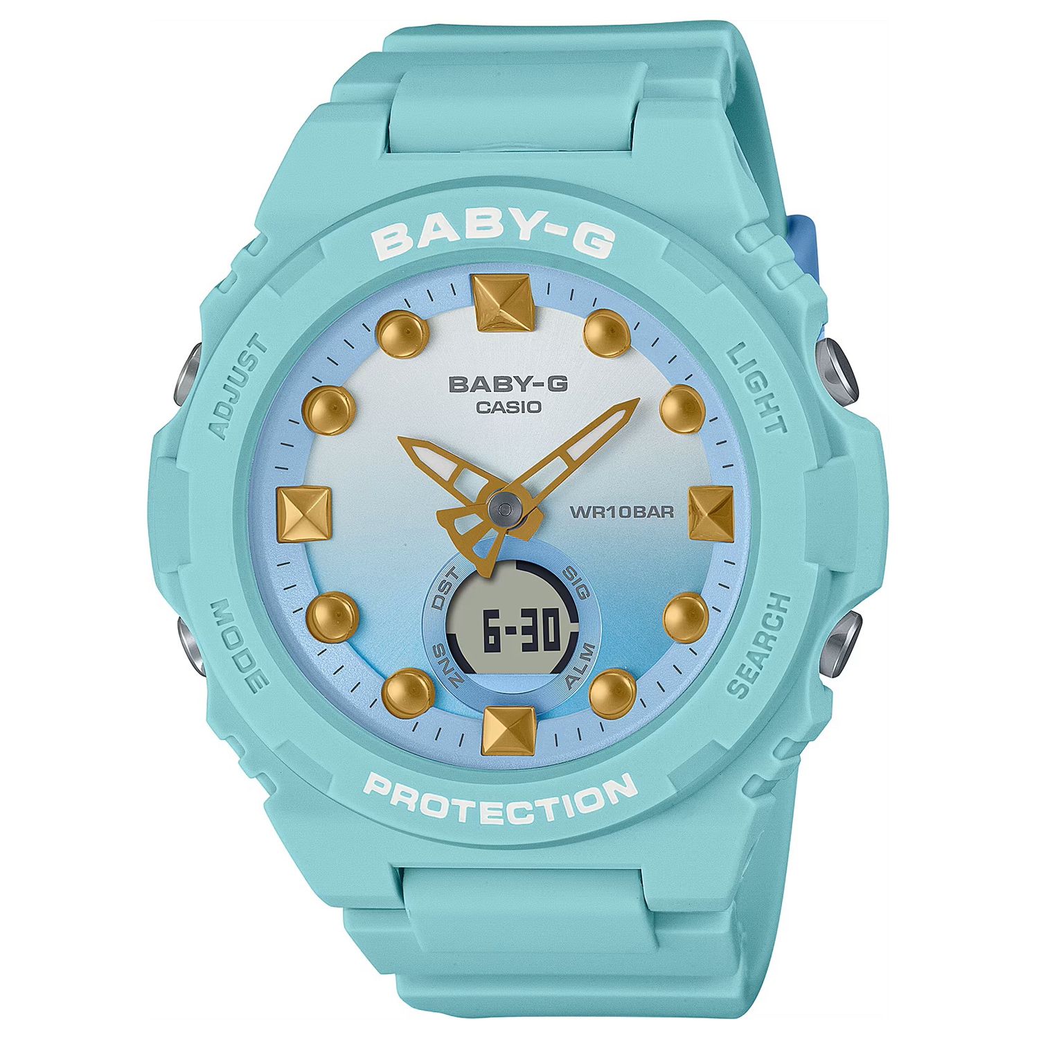 【即納】 CASIO カシオ Baby-G ベビーG BGA-320シリーズ ビーチデザイン BGA-320-3A グリーン 腕時計 レディース
