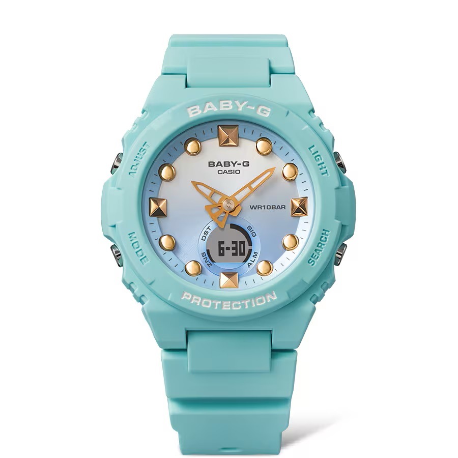 【即納】 CASIO カシオ Baby-G ベビーG BGA-320シリーズ ビーチデザイン BGA-320-3A グリーン 腕時計 レディース
