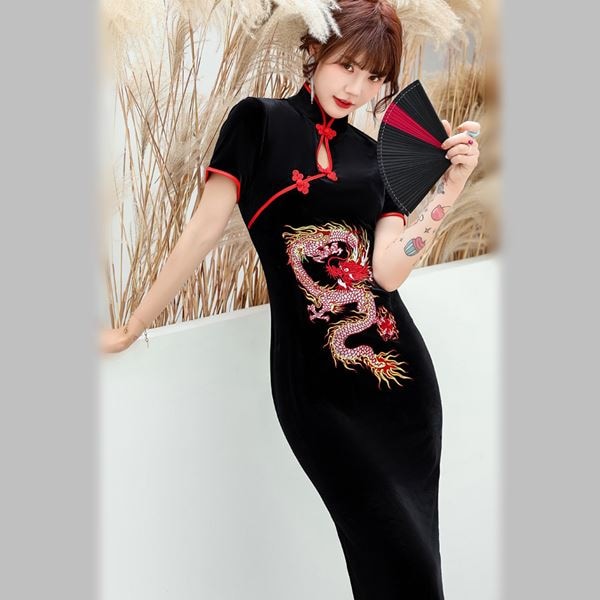 チャイナドレス ロングチャイナ セクシー セクシーチャイナ キャバ チャイナドレス チャイナ ロング ドレス コスチューム コスプレ 衣装 パーティー イベント インスタ 撮影 アイドル 高級感あ