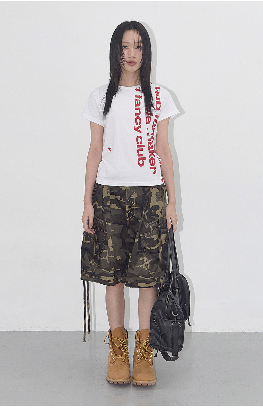 ベイウォッチ クロップTシャツ / ブラック / ホワイト（BLACK）F25QB103 / F25QB103 / Baywatch Crop T-Shirt / Black / White