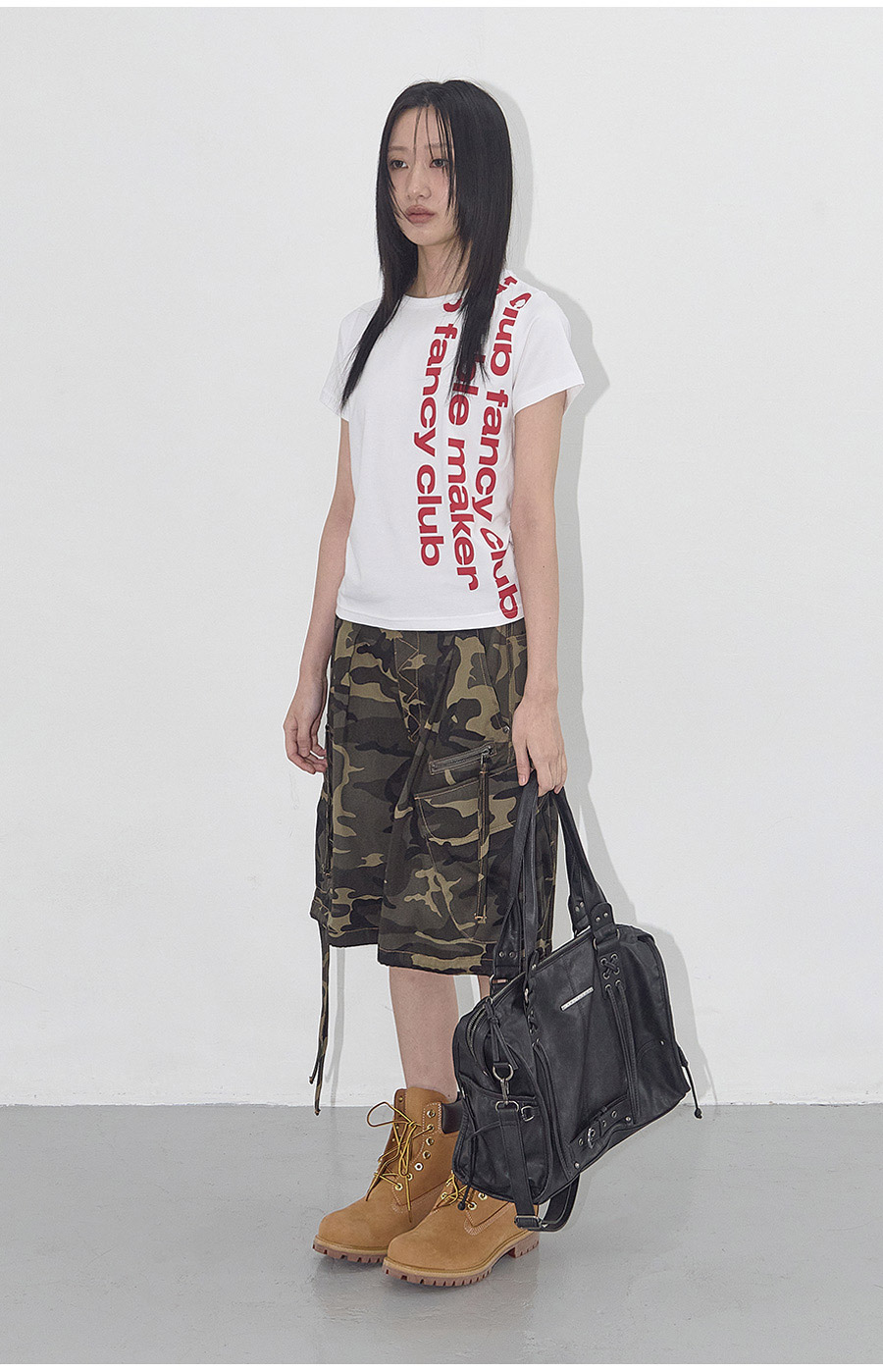 ベイウォッチ クロップTシャツ / ブラック / ホワイト（BLACK）F25QB103 / F25QB103 / Baywatch Crop T-Shirt / Black / White