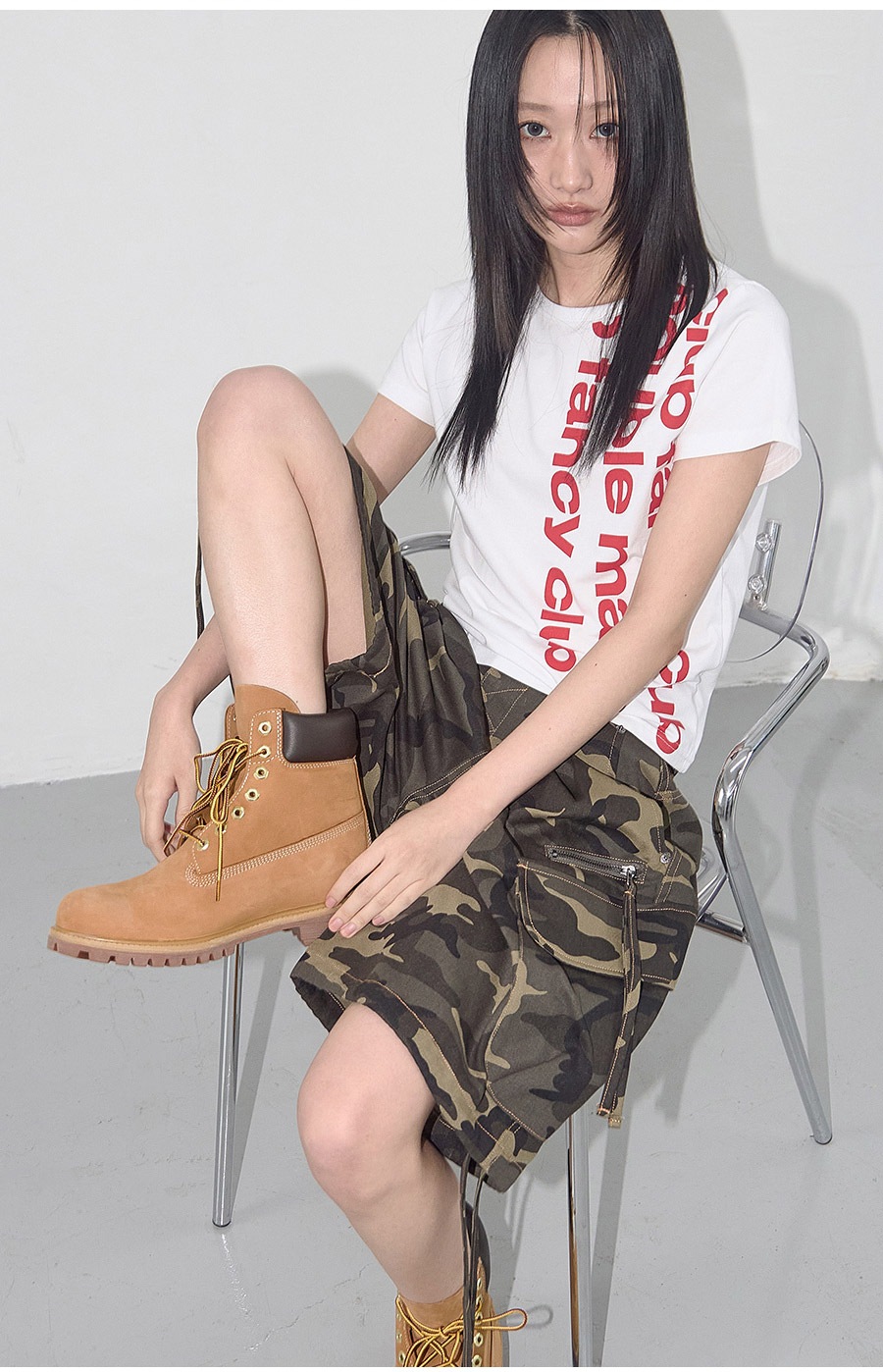 ベイウォッチ クロップTシャツ / ブラック / ホワイト（BLACK）F25QB103 / F25QB103 / Baywatch Crop T-Shirt / Black / White