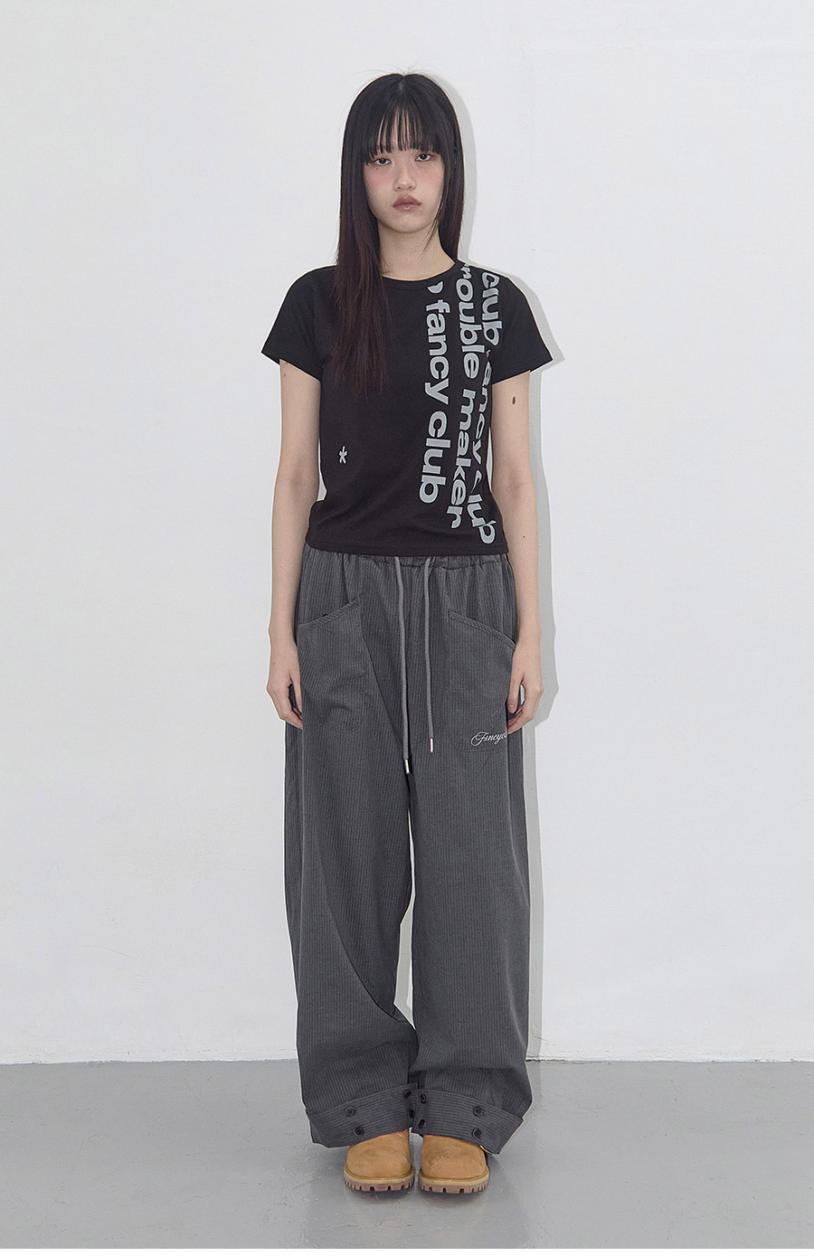 ベイウォッチ クロップTシャツ / ブラック / ホワイト（BLACK）F25QB103 / F25QB103 / Baywatch Crop T-Shirt / Black / White