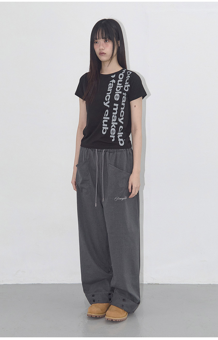 ベイウォッチ クロップTシャツ / ブラック / ホワイト（BLACK）F25QB103 / F25QB103 / Baywatch Crop T-Shirt / Black / White