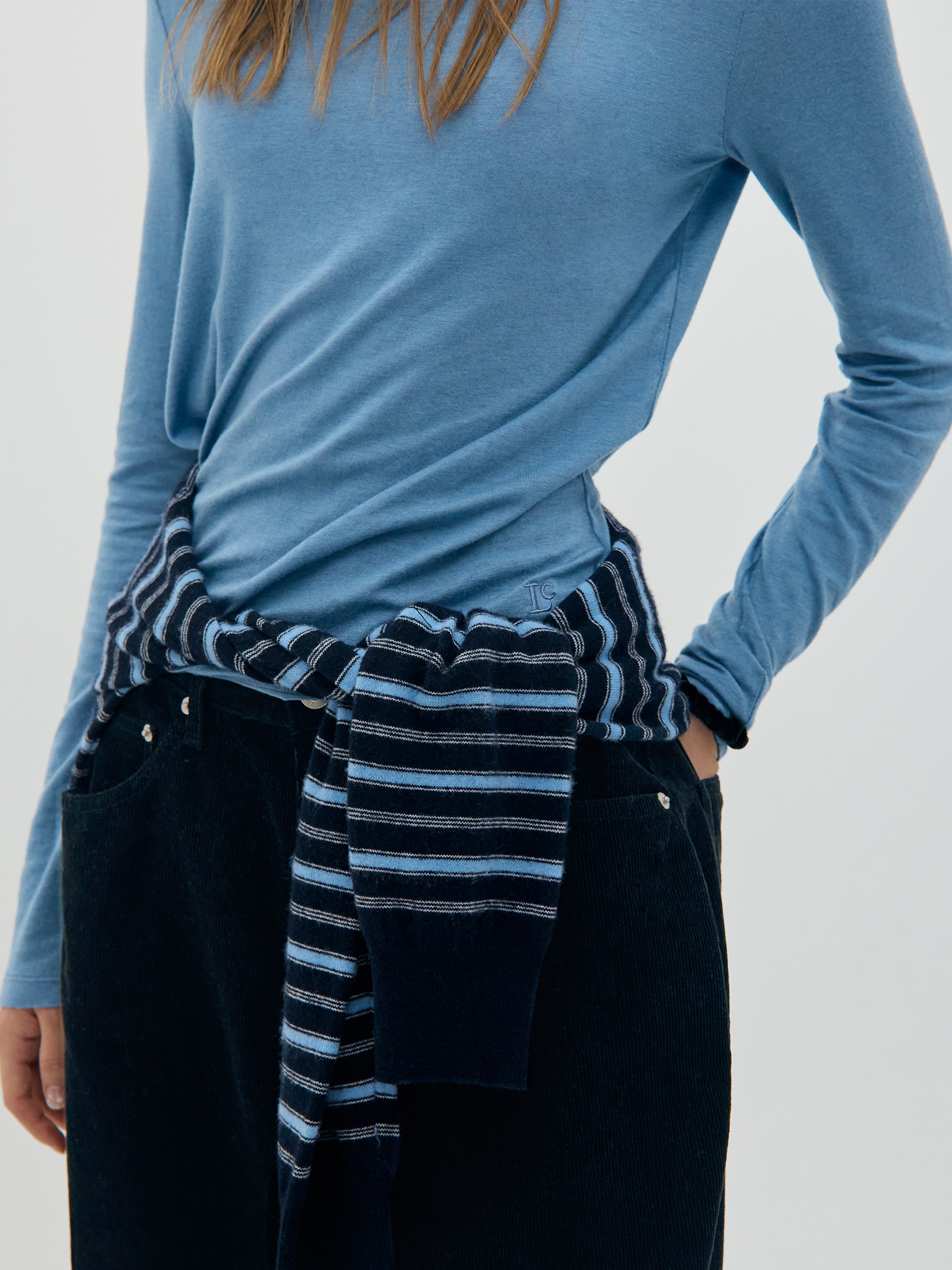 【LOW CLASSIC】 Lc WOOL JERSEY T-SHIRT : 3COLORS moncheryl.com