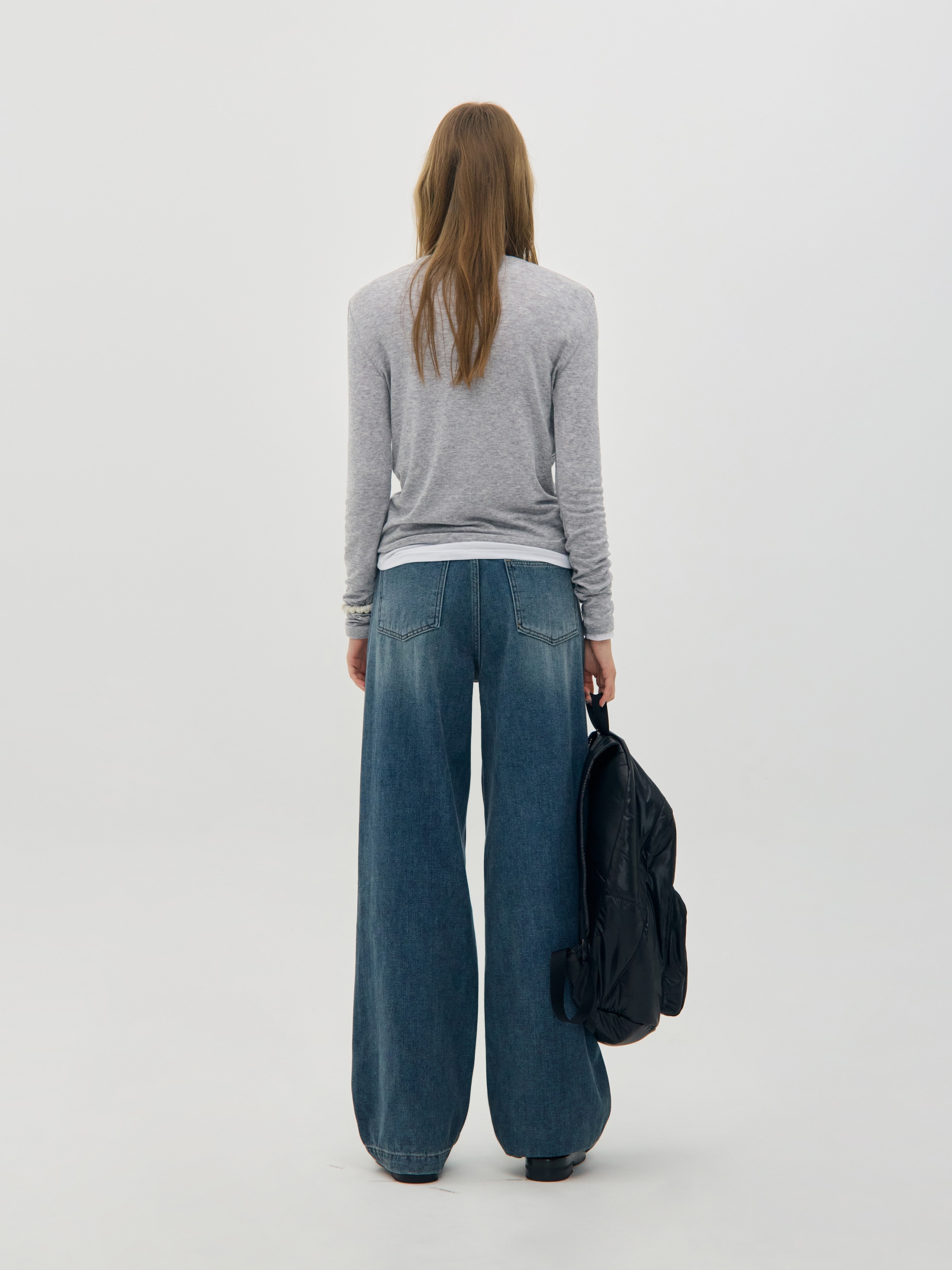 【LOW CLASSIC】 Lc WOOL JERSEY T-SHIRT : 3COLORS moncheryl.com