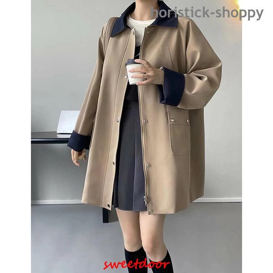 トレンチコート レディース 春 スプリングコート ステンカラーコート ミドル丈 春コート 春服 ライトアウター カジュアル ライトコート