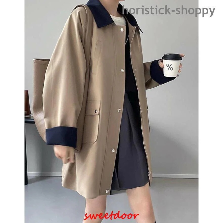 トレンチコート レディース 春 スプリングコート ステンカラーコート ミドル丈 春コート 春服 ライトアウター カジュアル ライトコート