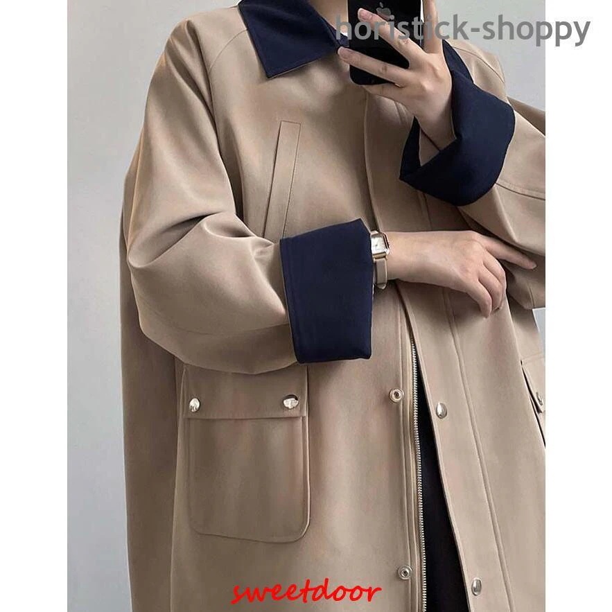トレンチコート レディース 春 スプリングコート ステンカラーコート ミドル丈 春コート 春服 ライトアウター カジュアル ライトコート