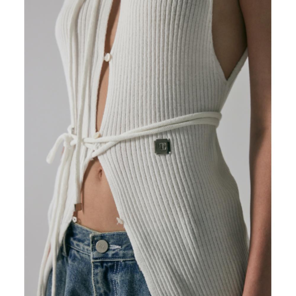 TREEMINGBIRD 2way Strap Sleeveless Knit White TMB242KT TREEMINGBIRD 2way Strap Sleeveless Knit White TMB242KT